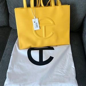 Telfar Yellow medium shopping bag